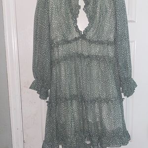 Light Green Animal Print Dress